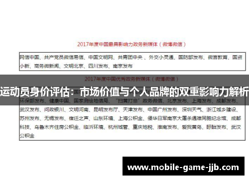 运动员身价评估：市场价值与个人品牌的双重影响力解析